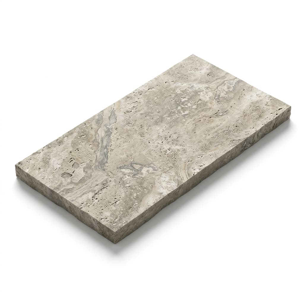 Thick 20 millimetre beige stone-effect porcelain slab