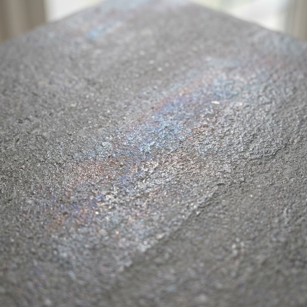 Iridium porcelain tile surface