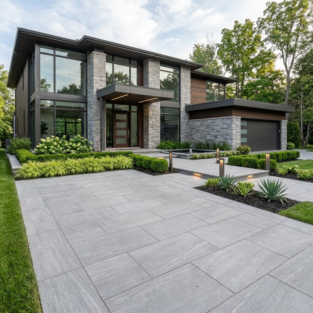 Driveways & Pathways with R11 anti-slip porcelain tiles