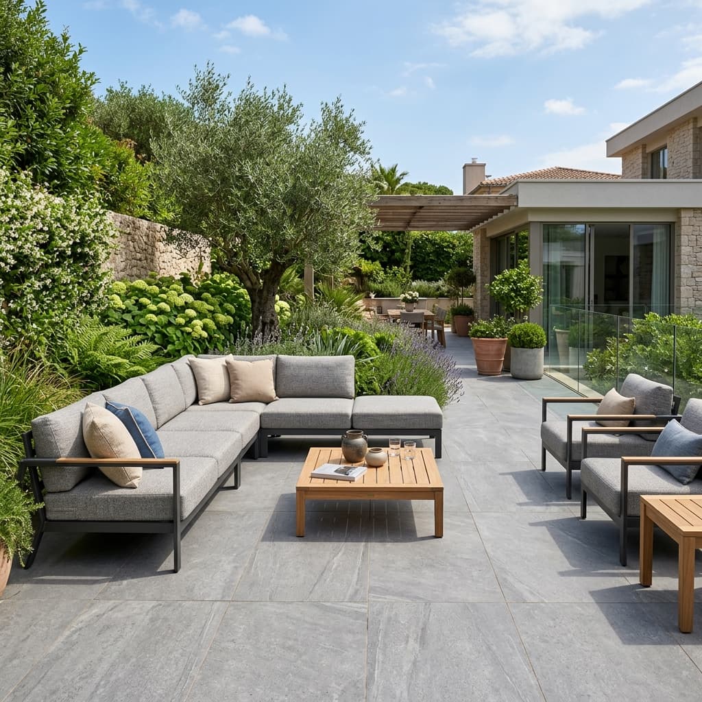 Garden & Patios with R11 anti-slip porcelain tiles